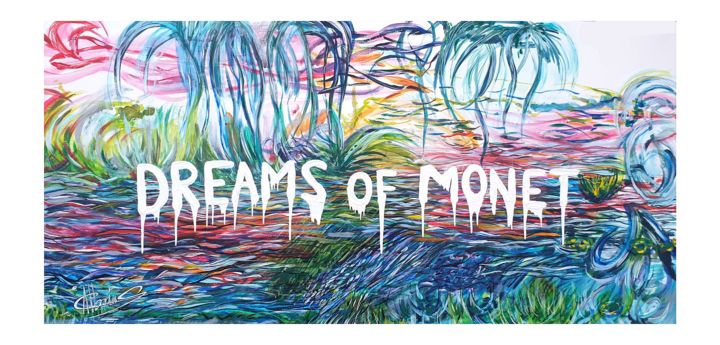 Schilderij getiteld "DREAMS OF MONET" door Clemence Albertus (Clem True Color), Origineel Kunstwerk, Acryl