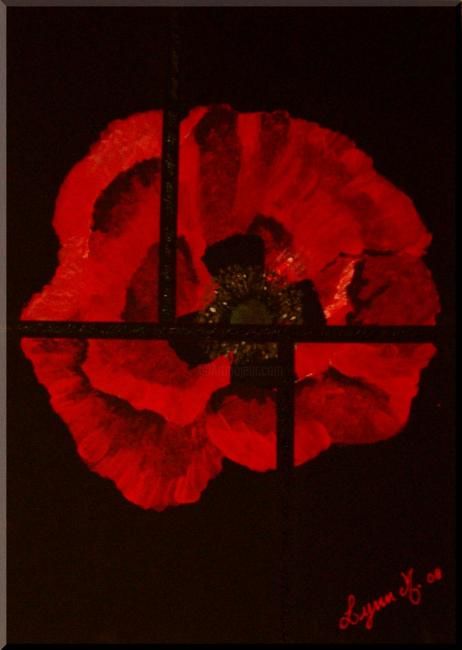 Painting titled "Poppy" by Line M., Original Artwork