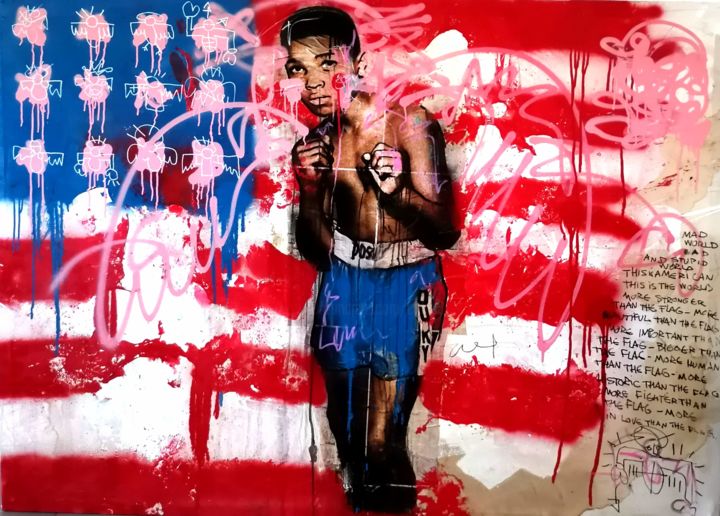 Peinture intitulée "This is America" par Nicolas Coquema, Œuvre d'art originale, Acrylique