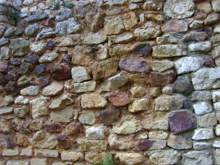 Fotografía titulada "Mur de pierres" por Colette Jotterand-Vetter, Obra de arte original