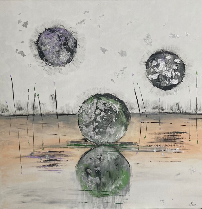 Pintura titulada "Abstract bubbles" por Coline Quach (Maze), Obra de arte original, Acrílico Montado en Bastidor de camilla…