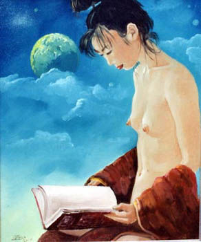 Картина под названием "il libro bianco del…" - Colore, Подлинное произведение искусства