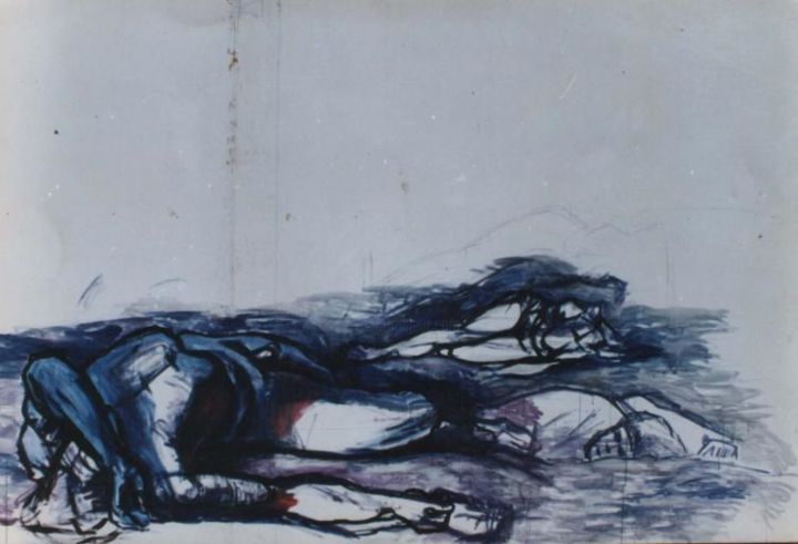 Pittura intitolato "etape-1apreslacte.j…" da Punk, Opera d'arte originale