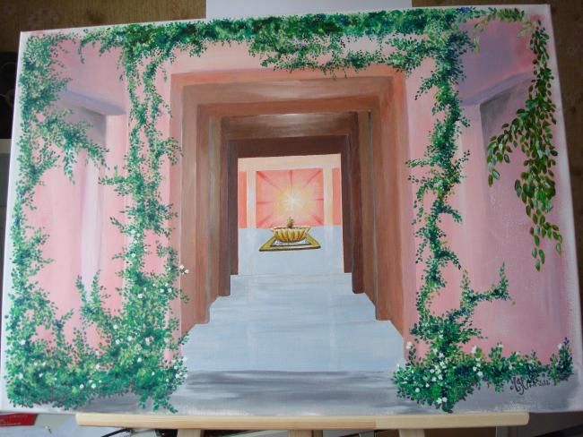 Картина под названием "door to Eden" - Maryse Faure Taylor, Подлинное произведение искусства