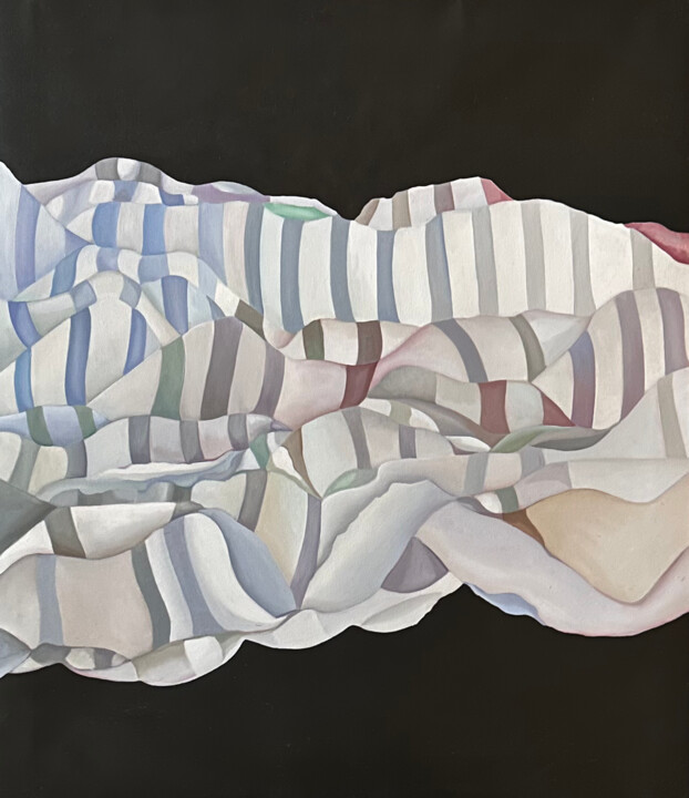 Pintura intitulada "Waves" por Constantin Roucault, Obras de arte originais, Óleo