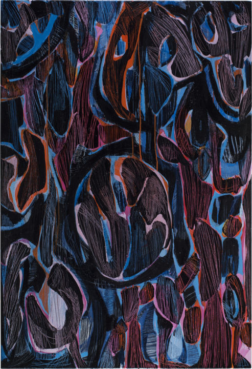 Painting titled "corpuscule.jpg" by Véronique Gros, Original Artwork