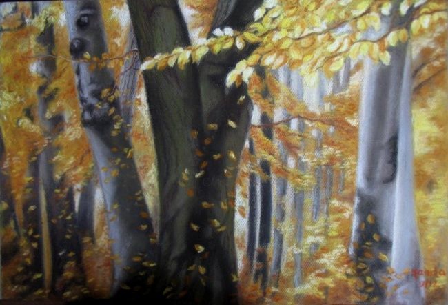 Pittura intitolato "Autumn" da Fernanda Costa, Opera d'arte originale