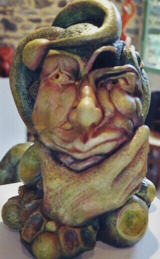 Sculpture intitulée "Jocker" par Corinne Le Drean, Œuvre d'art originale