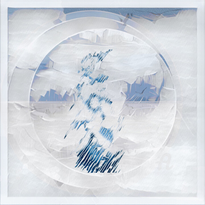 Digitale Kunst getiteld "Antarctique pôle sud" door Corinne Sassi (Cjr sassi), Origineel Kunstwerk, Acryl
