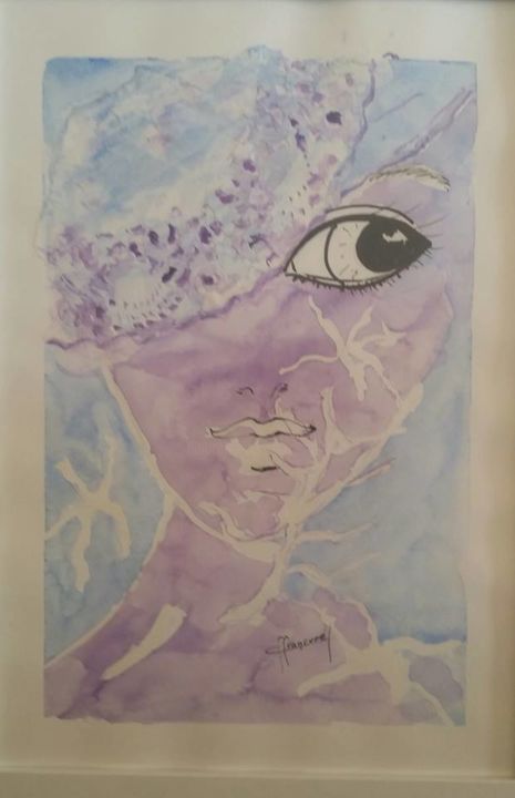 Painting titled "SERIE " ZEN" N° 178" by Françoise Lanfroy-Rancurel, Original Artwork, Watercolor