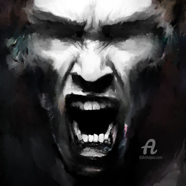 screaming face art