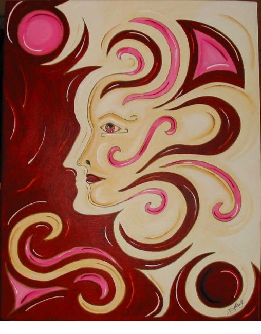 Painting titled "Enchantement" by Cathy Doutault, Original Artwork