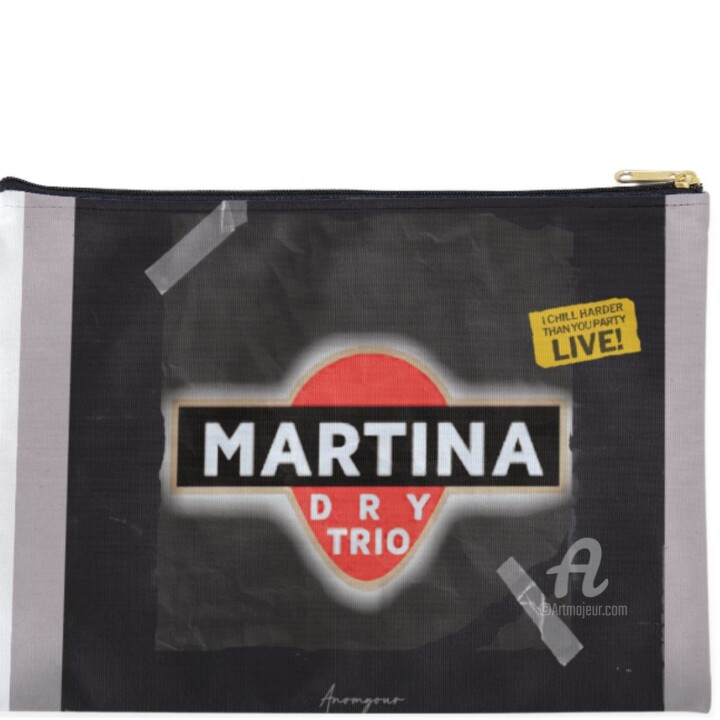 Arte tessile intitolato "Martina Dry pochette" da Cristina Frassoni, Opera d'arte originale, Accessori