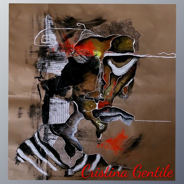 Peinture intitulée "IMPATTO" par Cristina Gentile, Œuvre d'art originale, Acrylique