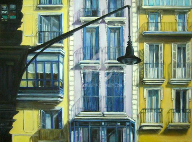 Картина под названием "Calle Mercaderes (M…" - Cristina Del Rosso, Подлинное произведение искусства, Масло