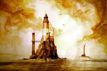 Pintura titulada "El faro" por Javier Escudero Cuervas-Mons, Obra de arte original