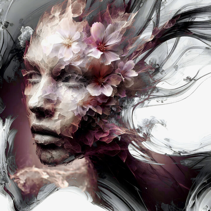 Цифровое искусство под названием "Lady flora vol. one" - Cwgraphy, Подлинное произведение искусства, 2D Цифровая Работа