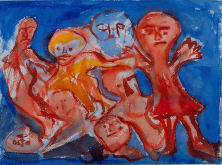 Pittura intitolato "Sans Titre" da Cynthia Ruffin, Opera d'arte originale, Acquarello