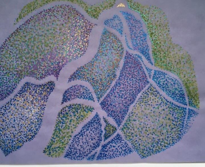 Drawing titled "Branches & Dusk" by D Avergon, Original Artwork, Marker