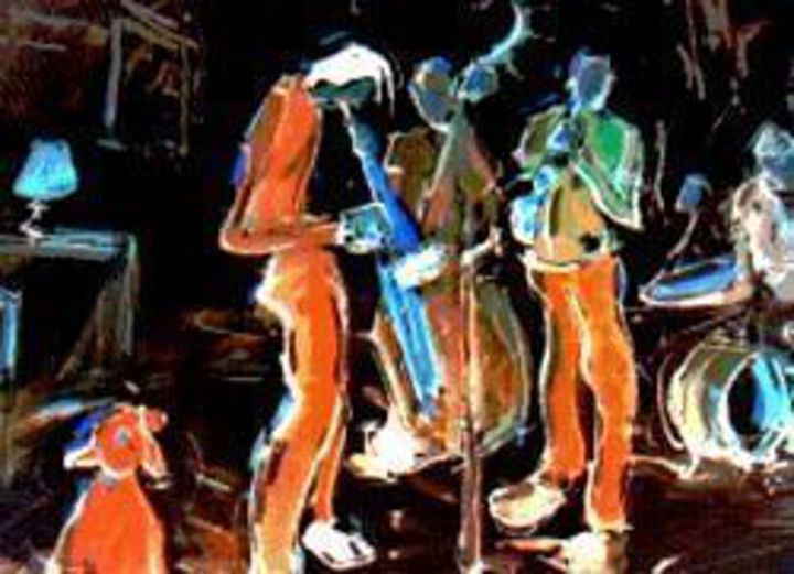Ζωγραφική με τίτλο "jazz." από Danielle Legendre, Αυθεντικά έργα τέχνης
