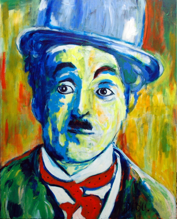 Painting titled "CHARLOT.jpg" by Dabu., Original Artwork, Oil