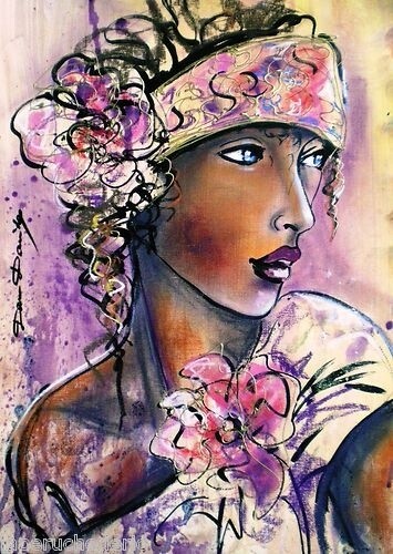 Painting titled "Tatiana" by Dam Domido, Original Artwork, Oil