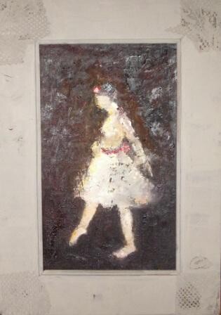 Painting titled "Ballerina 2" by Dan, Original Artwork