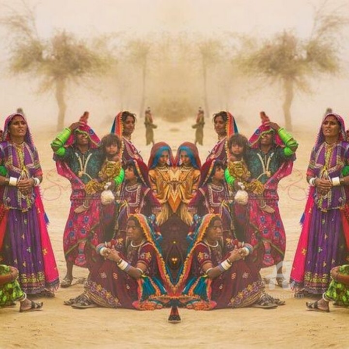 Digitale Kunst getiteld "Colours of women" door Ahmed Khan, Origineel Kunstwerk, 2D Digital Work