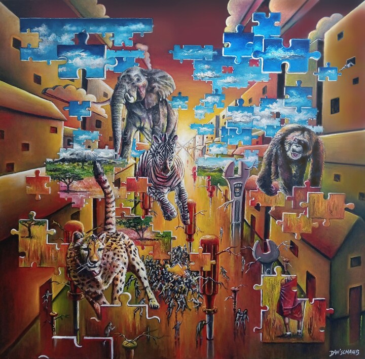 Le Puzzle, Peinture par Daniel Schaub