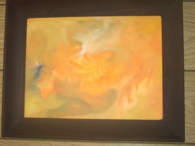 Painting titled "Orange Abstract" by Daniel Donovan, Original Artwork