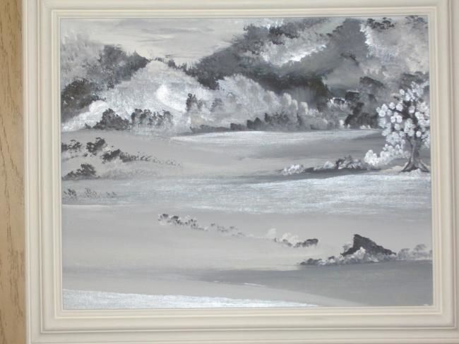 Painting titled "Snowscape" by Daniel Donovan, Original Artwork