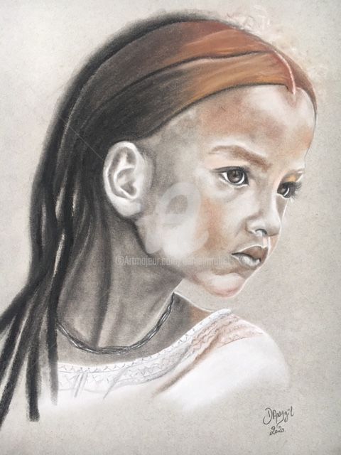 图画 标题为“"AMA la petite Mali…” 由Danygil, 原创艺术品, 铅笔