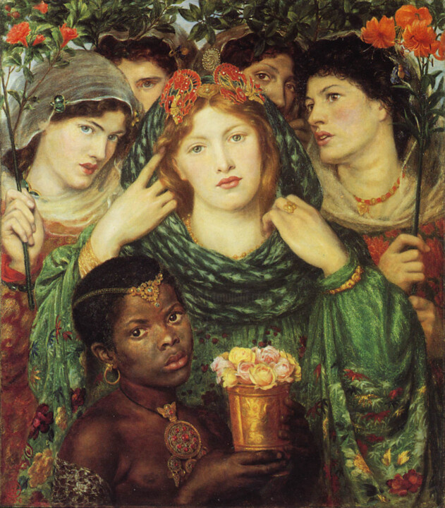 「La Bien-Aimée」というタイトルの絵画 Dante Gabriel Rossettiによって, オリジナルのアートワーク, オイル