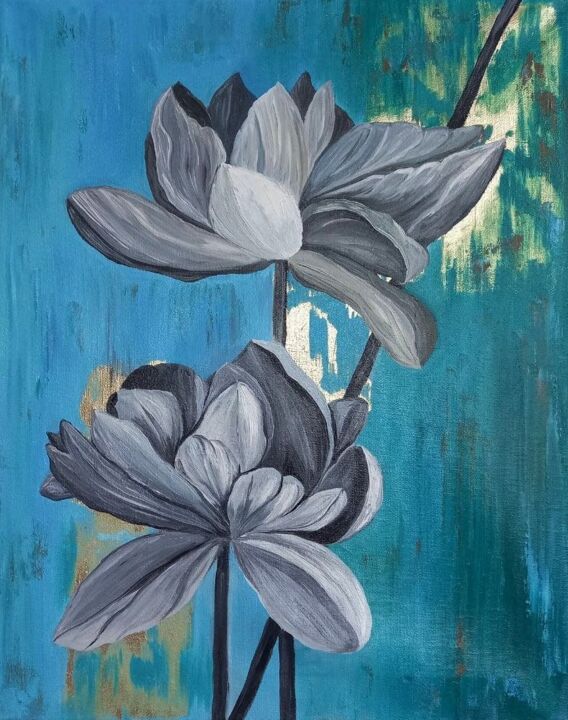 simple flower oil paintings