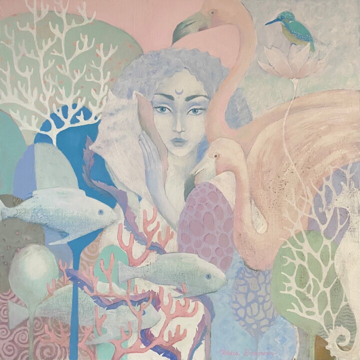 Pintura intitulada "Serenity" por Daria Borisova, Obras de arte originais, Acrílico