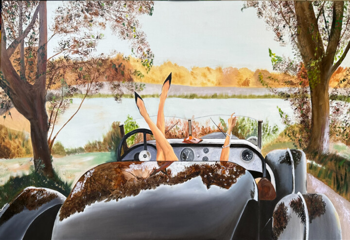 Malerei mit dem Titel "A moment of pleasure" von Daria Naprienkova (DashaBright), Original-Kunstwerk, Öl