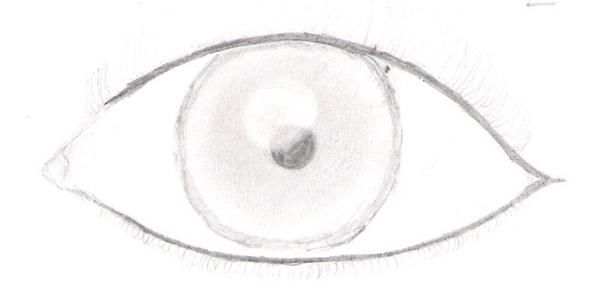 Drawing titled "Angela's Eye" by Paola Yepez, Original Artwork