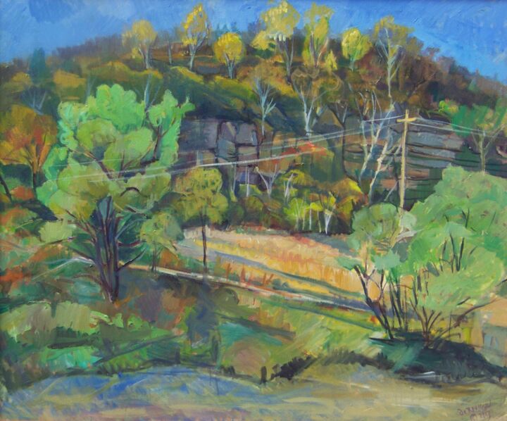 Pintura titulada "Quarry" por David De Rousseau, Obra de arte original, Oleo