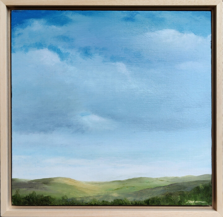 Painting titled "Clearing near Blarn…" by David Mccurry, Original Artwork, Oil Mounted on Wood Panel