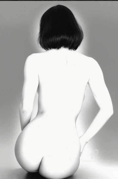 Fotografía titulada "Black and white" por Davide Poggio, Obra de arte original, Imagen generada por IA