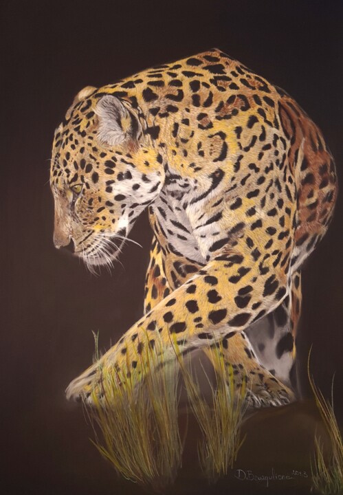 "Leopard Chincha - O…" başlıklı Tablo Deimante Bruzguliene tarafından, Orijinal sanat, Kalem