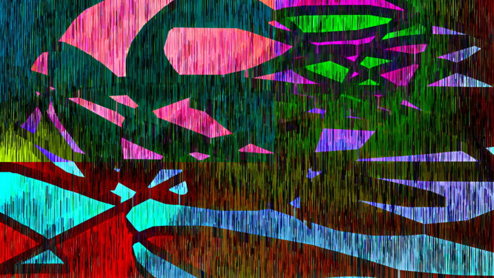 Arte digitale intitolato "stained glass broken" da Ariel Velez, Opera d'arte originale, Lavoro digitale 2D