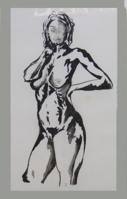 Drawing titled "nu12" by De Bonsecours, Original Artwork