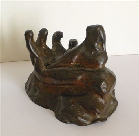 Sculpture titled "Lâcher prise" by Delphine Orset Guerry, Original Artwork, Bronze