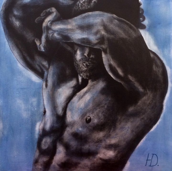 Peinture intitulée "diego" par Denis Holbecq, Œuvre d'art originale, Acrylique