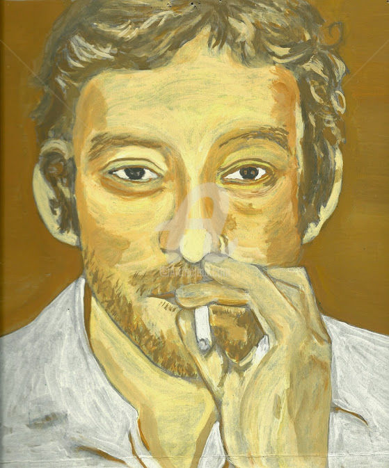 Peinture intitulée "gainsbourg.jpg" par Denise Félicité, Œuvre d'art originale