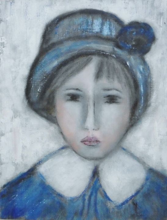 Peinture intitulée "fillette de mars 20…" par Denise Louin-Lecoeur, Œuvre d'art originale, Acrylique