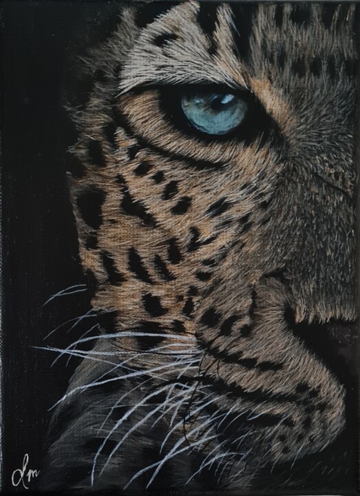 Pittura intitolato "Painting  leopard" da Denise Martens Art, Opera d'arte originale, Acrilico