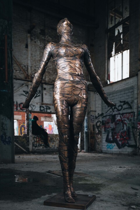 Escultura titulada "HOPE - UND PLÖTZLIC…" por Dennis Josef Meseg, Obra de arte original, Bronce