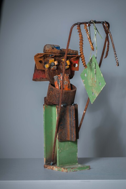 Sculpture titled "Obsession 1" by Dennis Josef Meseg, Original Artwork, Stainless Steel
